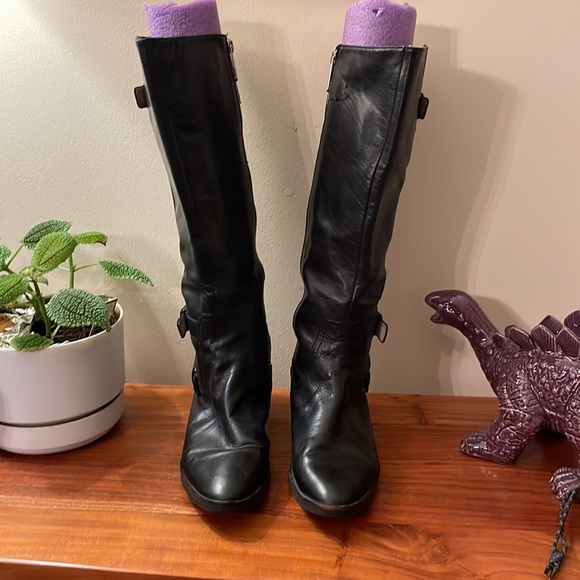 Michael Kors black pointy boots leather - Picture 2 of 12